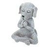 Mipcase Meditating Dog Statue Realistic Zen Style Dog Figurine for