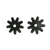 AJ Tack Spur Rowels Black 1" x 9 pt