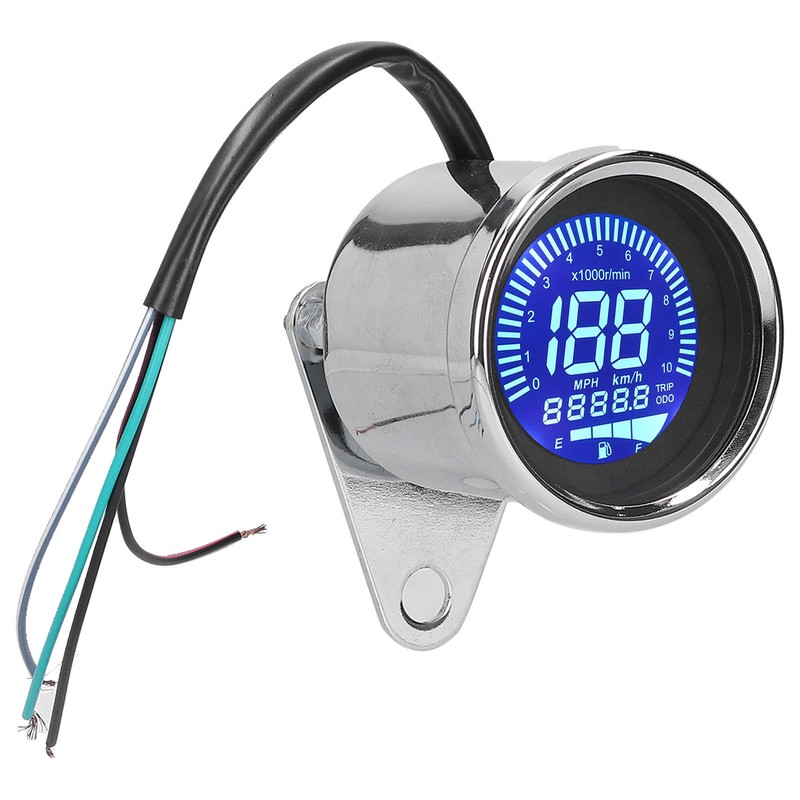 Speedometer 0‑160KM/H LCD Digital LED Speed Gauge for Motorcycle 12V