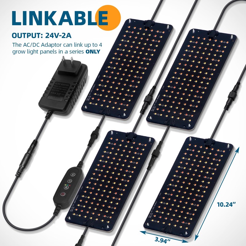 Barrina Grow Lights Panel for Indoor Plants, 40W (4 x