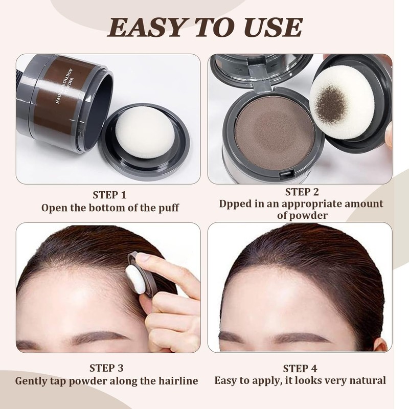 Hairline Shadow Polvo Para Rayitas, Polvo para Retocar Raíces, Corrector