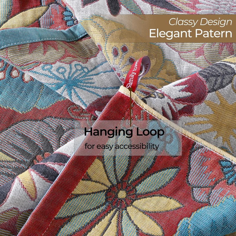 HOORDRY Kitchen Tea Towels with Hanging Loop, Super Absorbent Dish