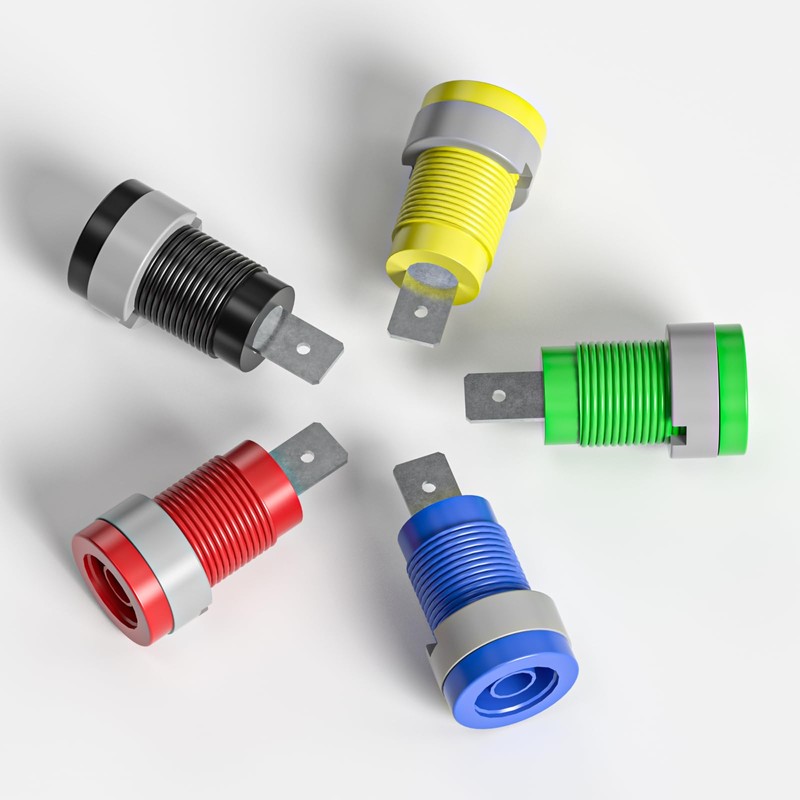 Cleqee 10PCS 4mm Banana Female Jack Panel Mount Socket Binding