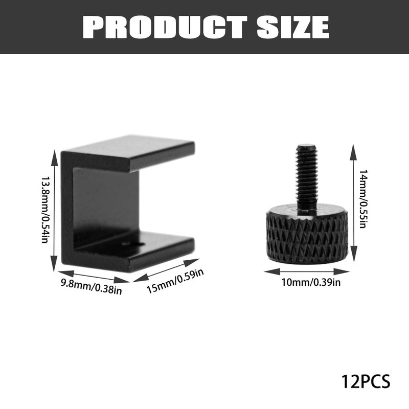 Keboyoe Pack of 12 3D Printer Clip Clamp Printing Bed