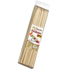 DON PALILLO 100pcs Bamboo Skewers 250x3mm BBQ Dessert Craft DIY (1)