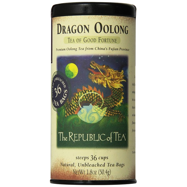 The Republic of Tea Dragon Oolong Tea, 36 Tea Bag Tin