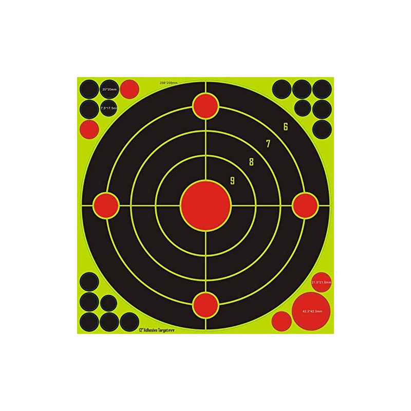 30.5cm / 12 inch Splatter Targets/Shot Burst Light Yellow/Bullet Detection
