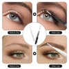 100 Pieces Micro Eyebrow Brushes with Cap Eyebrow Spoolie Brush,
