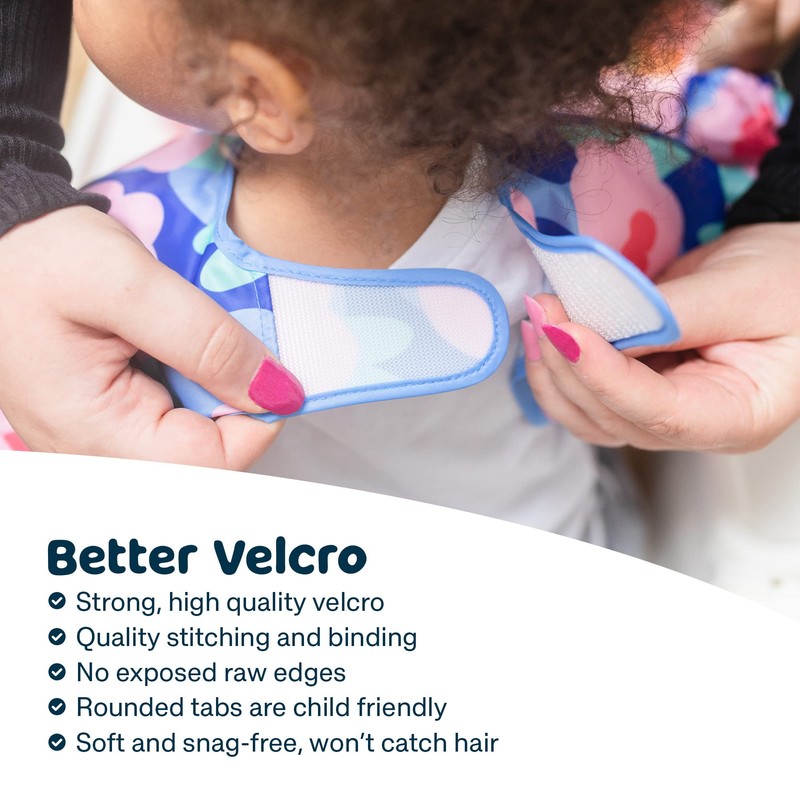 Tiny Twinkle - Full Sleeve Bib - Blue Floral, One