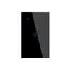 Smart WiFi Touch Light Switch, Black, Single Control Panel, Voice