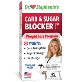 Dr. Stephanie's Mealtime Carb & Sugar Blocker - Reduce Digested Carbs, Sugars, & Calories, Stimulant-Free (3 Pack)