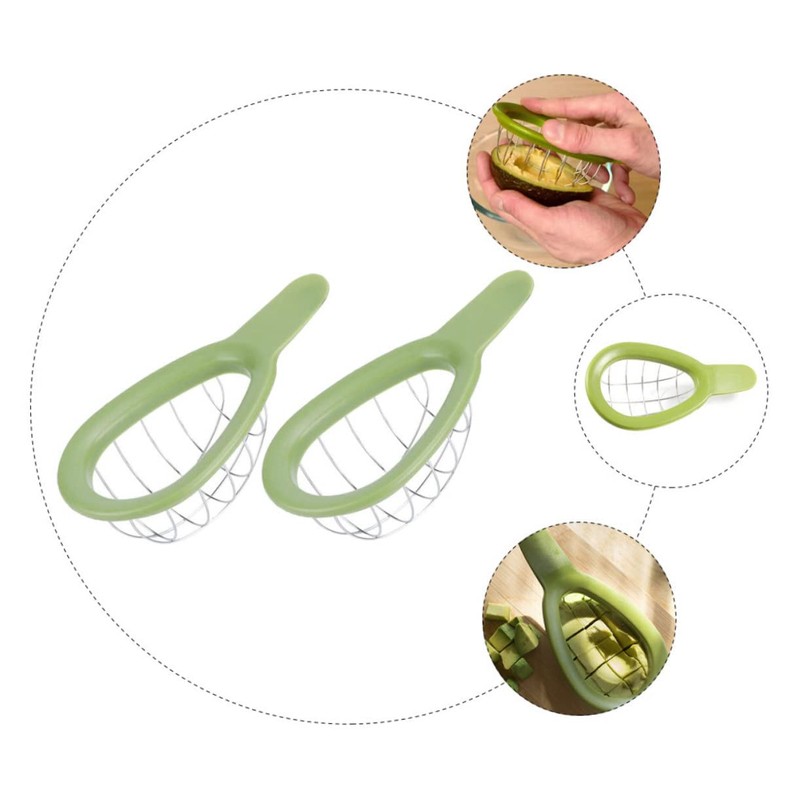 LABRIMP 2pcs Avocado Cutter Professional Avocado Splitter Cuber Tool Ergonomic