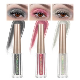 Glitter Eyeshadow Durable Shiny Diamond Shimmer Glitter Eyeshadow Highly Pigmented Colours Cream Texture for Easy Application Eyeshadow Highlighter Eye Makeup (#5#6#7)