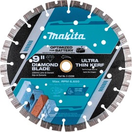 Makita E-23298 9" Thin Kerf Diamond Blade, Segmented, General Purpose