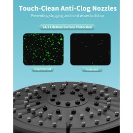 FASDUNT Shower Head with Handheld, High Pressure Handheld Shower Head with 80" Extra Long Stainless Steel Hose & Adjustable Bracket, Showerhead with ON/OFF Switch, Black