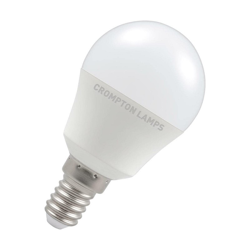 Crompton Lamps LED Golfball 5W E14 Dimmable Warm White Opal