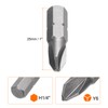 HARFINGTON Y Shape Screwdriver Bits 1/4" Hex Shank S2 Steel