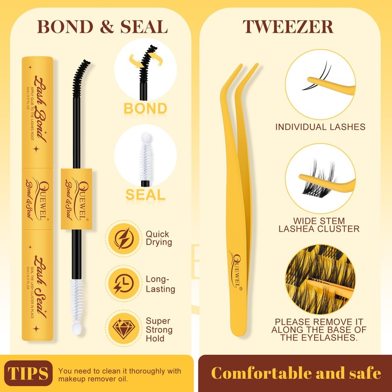 Lash Clusters Kit with 0.03mm Fine Band, 120PCS Waterproof Manga