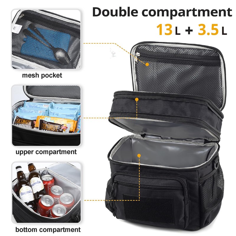 Lunch Bag for Men, Atripack Double Deck Tactical Lunch Box