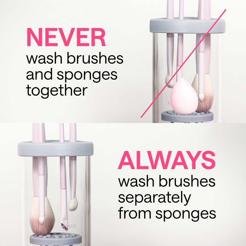 2-in-1 Electric Makeup Brush Cleaner Machine - Clean and Dry