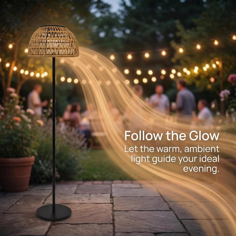 Pipigaty Solar Floor Lamp, 54'' Outdoor Floor Lamps for Patio