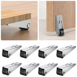 Suemisi Small Caster Wheels and Roller Wheels for Furniture,Side Mount Casters for Doors, Gates, Fences, Yards, Farms,Single Directional Tiny (Silver, Big 8PCS Directional Caster)