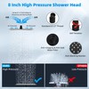 Hibbent All Metal Rain Shower Head, 8'' High Pressure Rainfall