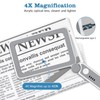 MoKo Magnifying Glass for Reading, Rechargeable 4X Full Page Book