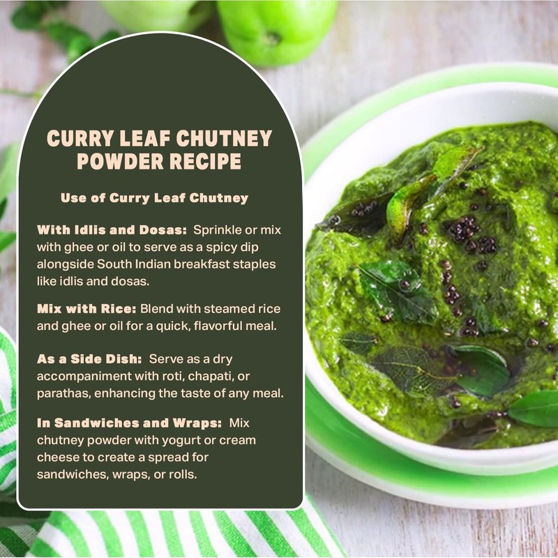 Flavour Drum Curry Leaf Chutney Powder,7 oz (200 g) |