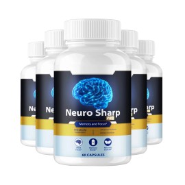 Neurosharp 5-Pack Neuro Sharp Capsules – NeuroSharp All Natural Memory Focus - 300 Capsules