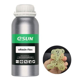 eSUN Impresora LCD 3D de 405 nm, resina rápida de curado UV, resina flexible de alta resistencia a los impactos, resina fotopolímero para fotón, curado UV, impresora LCD 3D, 500 g, amarillo transparente
