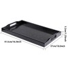 MDLUU Plastic Serving Tray, Ottoman Tray with Cutout Handles, Rectangle