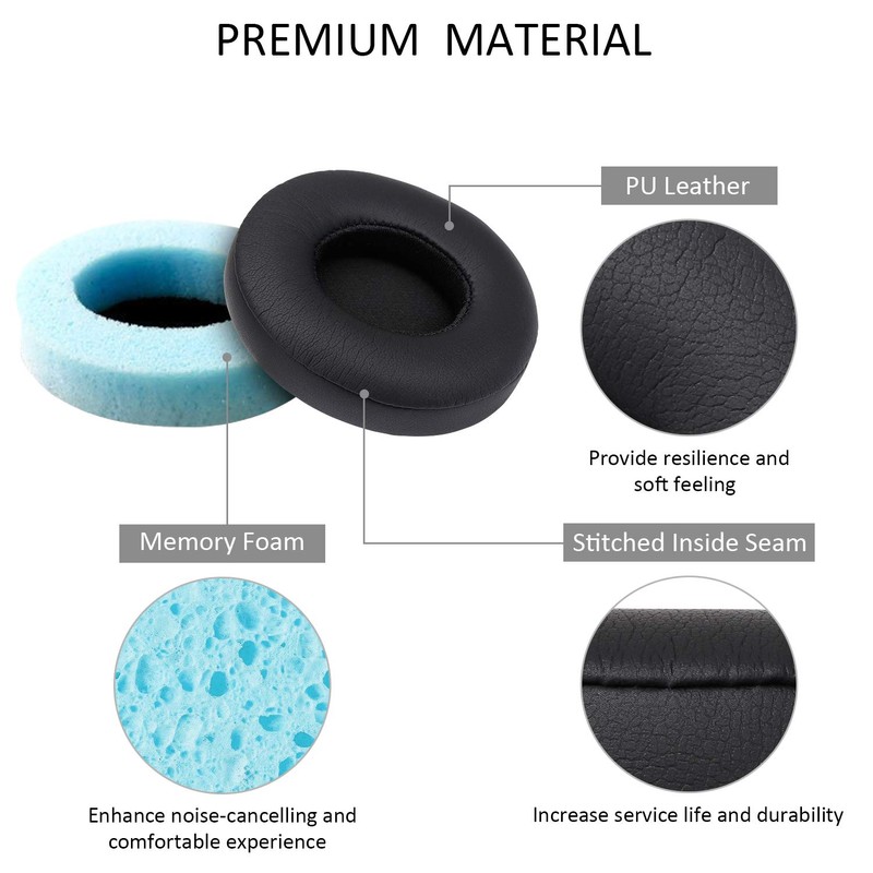 YOCOWOCO Replacement Ear Pads Cushions for Beats Solo 2 Wireless/Solo