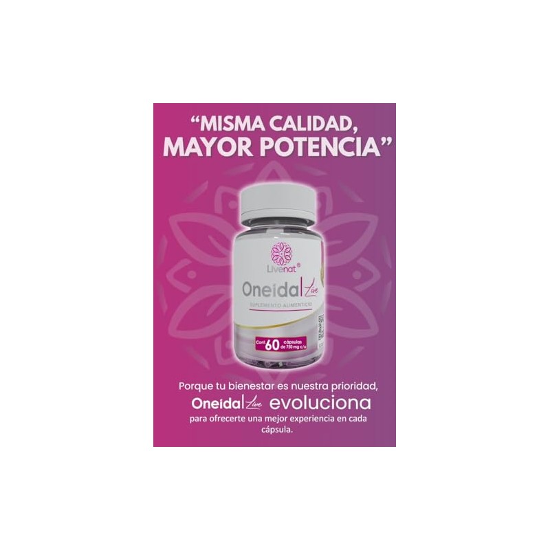Livenat Oneida Live Capsula Hormonal Mujer Capsulas Dias Ingredientes Naturales