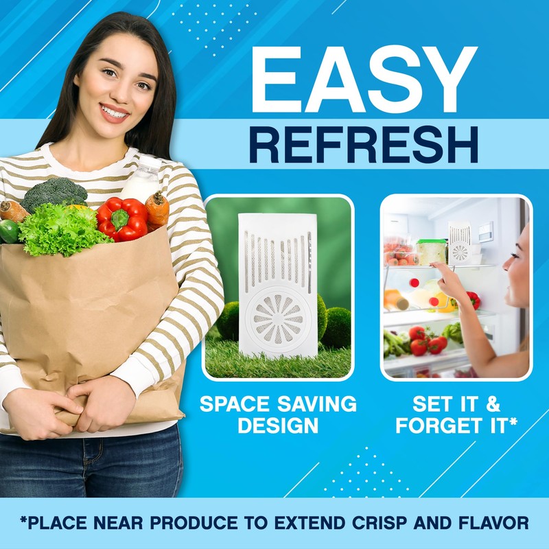NonScents Refrigerator Deodorizer – Odor Eliminator for Fridge & Freezer