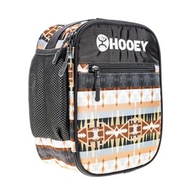 HOOEY Waterproof Liner Mesh Pockets Collapsible Lunch Box with Handle (Charcoal/Tan Serape)