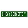 Chevy Corvette Street Sign, GM Car Sign, Metal Garage Sign,