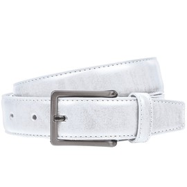 LINDENMANN 919 Men's Leather Belt XXL White, White, 120