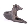 Greyhound Dog Painted Bronze Resin Sculpture