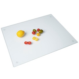 Phore Tempered Glass Cutting Board for Kitchen, Dishwasher Safe, Clear Cutting Board for Countertop, Scratch Resistant, Heat Resistant, Shatter Resistant (20"x16", Clear)