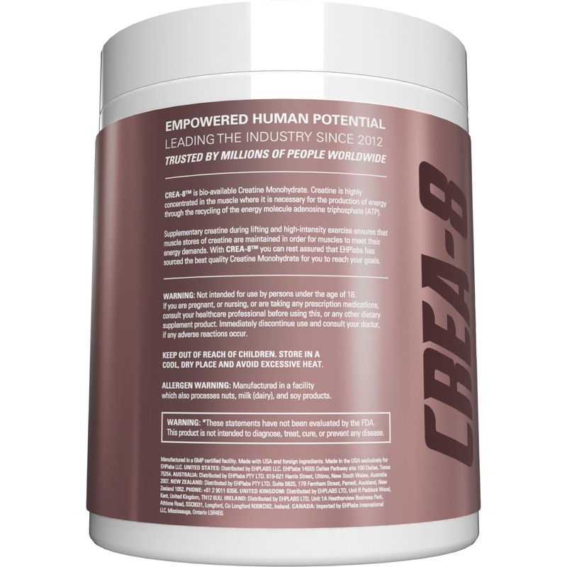 EHP Labs CREA-8 Creatine Monohydrate Powder - Unflavoured Creatine Powder