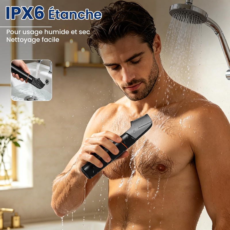 MAXGROOM Trimmer corpo uomo elettrico 4 in 1 multifunzione tosaerba