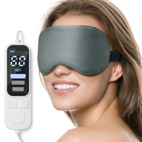 Heated Eye Compress Mask for Dry Eyes with Temperature &