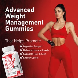 KetoZest Keto ACV BHB Gummies - Apple Cider Vinegar with The Mother Supplement - Vitamin D3 Zinc Beetroot Pomegranate Chromium Beta Hydroxybutyrate - Vegan Sugar Gluten Free for Men Women