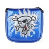Premium PU Leather Putter Cover Magnetic Closure Mallet Type Skull