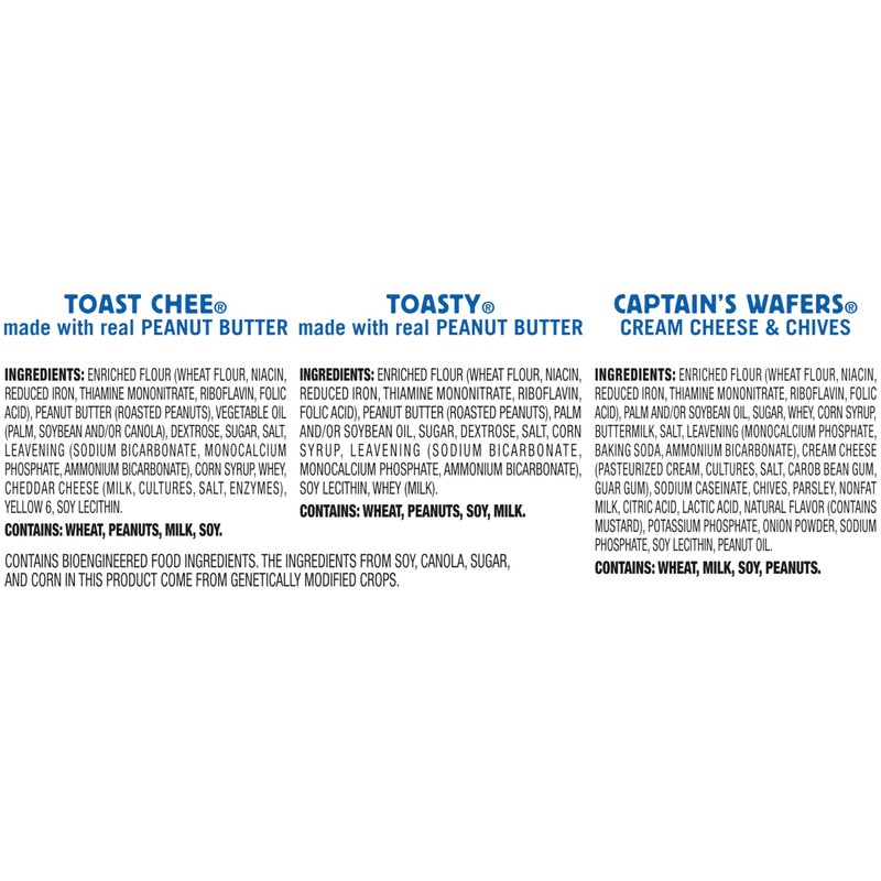 Lance Sandwich Crackers, Variety Pack, 3 Flavors, 8 Individually Wrapped