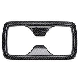 Rear Water Cup Holder Panel Frame Trim Carbon Fiber Style Decor Replacement for RAV4 2019‑2021