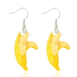 Banana Dangle Drop Earrings for Women Lifelike Fruits Earring for Girls Cute Fruit Accessories Gifts for Banana Lovers Daughter Sisters BFF Birthday Christmas Summer Gifts for Women 2 Pcs