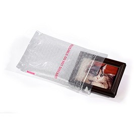 6" x 8" x 3 mil Clear Plastic Zip Top Bubble Bags Printed in Red with Reusable - Do Not Discard (Case of 50)