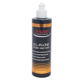 Jescar All-in-One Polish and Wax - 8oz - Scratch Remover, Swirl Correction, and Wax Protection for High Gloss Finish – Safe for All Paint Types